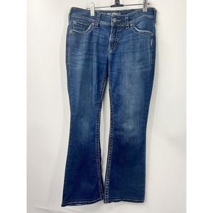 Silver Jeans Womens Suki Surplus‎ Bootcut Blue Denim Mid Rise Flex 30 x 30